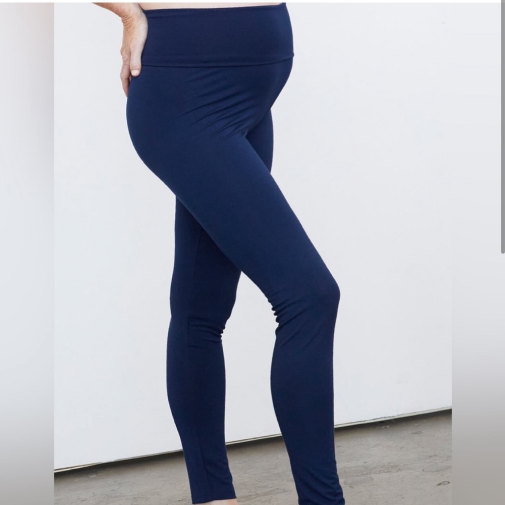 NWOT Storq Signature Maternity Leggings Indigo